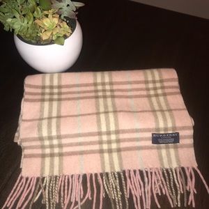 Pink Cashmere Burberry Scarf